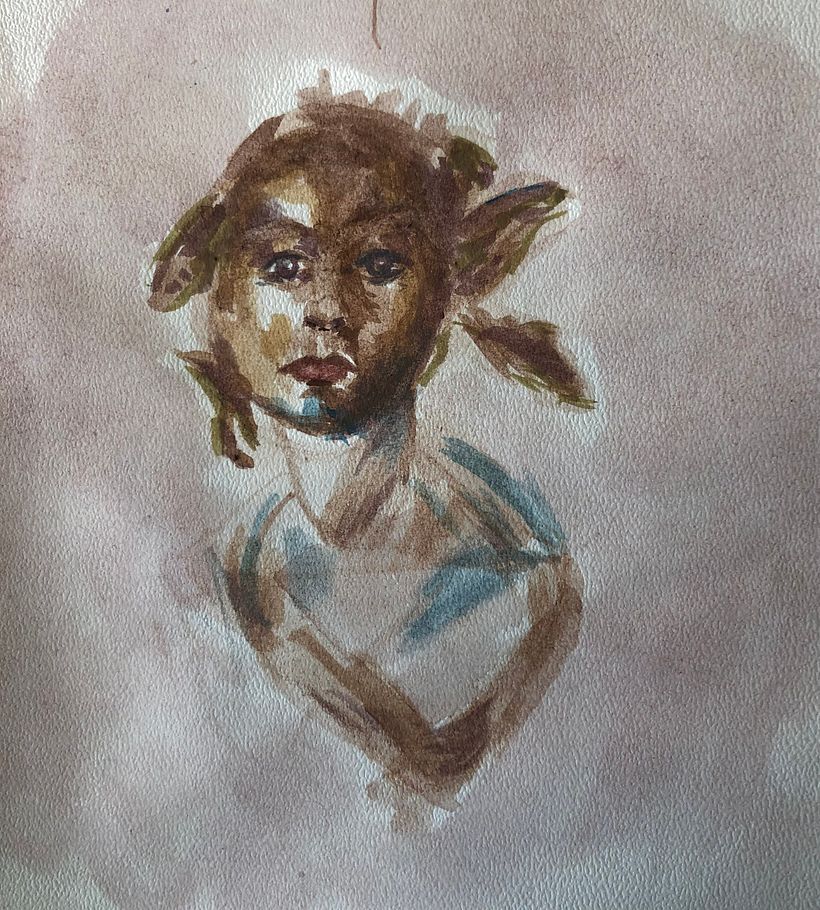 My project for course: Watercolor Portraits: Capture a Model's Personality 1