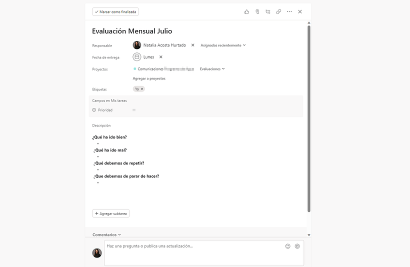 Evaluación