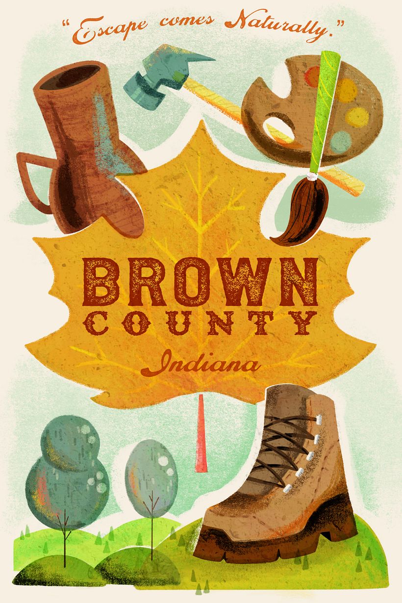 Illustration complete, before adding effects