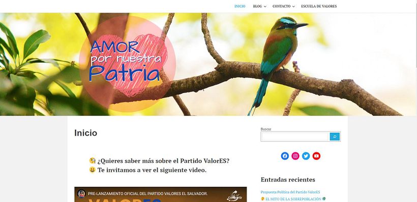 Diseño de Blog para un Partido Político en WordPress 2