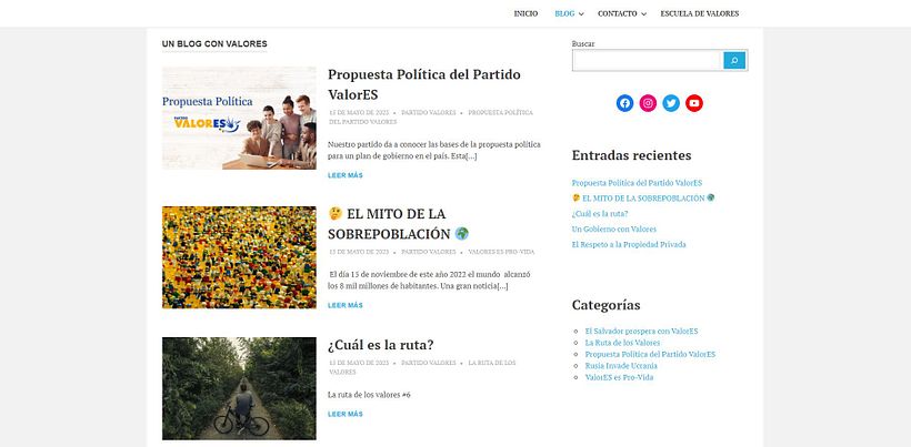 Diseño de Blog para un Partido Político en WordPress 3