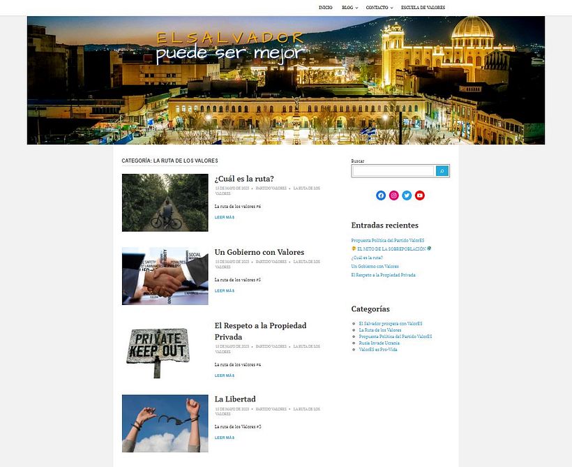 Diseño de Blog para un Partido Político en WordPress 5