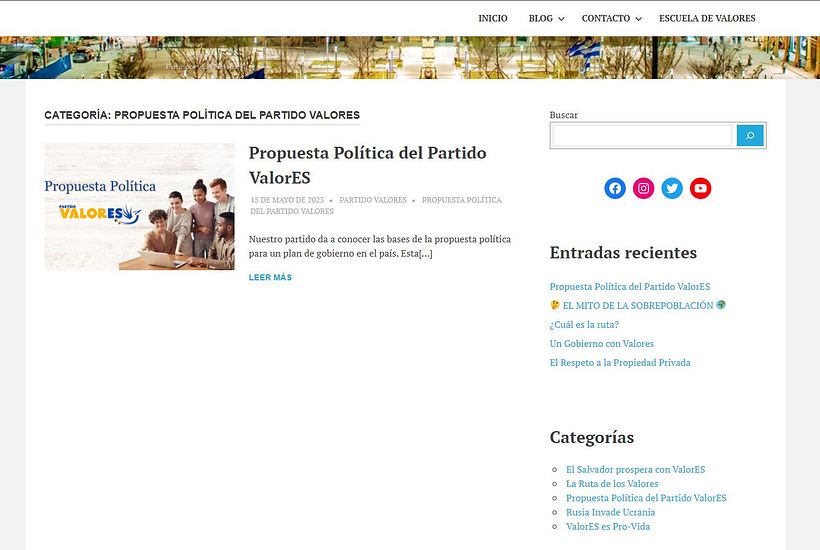 Diseño de Blog para un Partido Político en WordPress 7