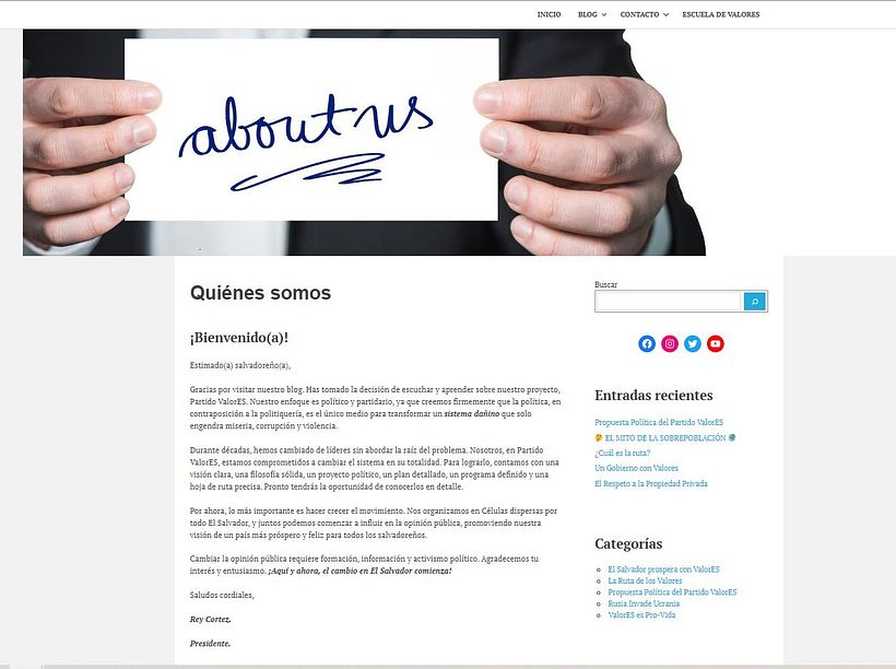 Diseño de Blog para un Partido Político en WordPress 9