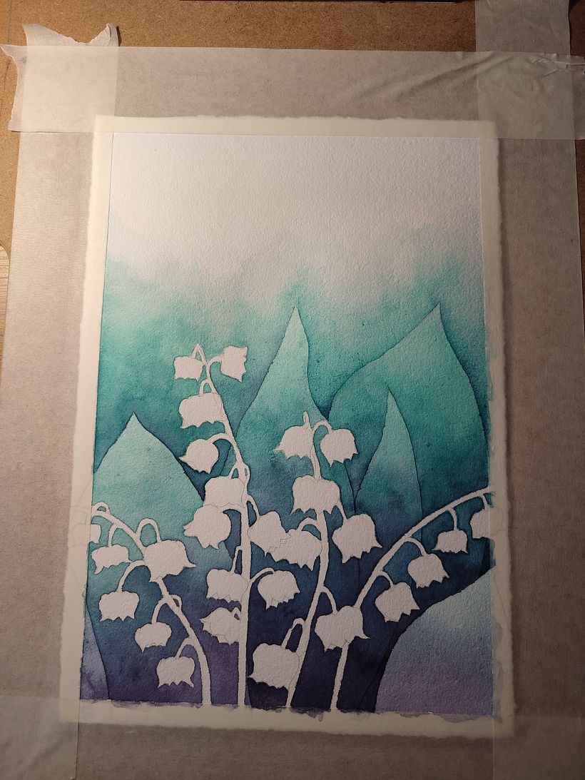 My project for course: Negative Watercolor Painting for Botanical Illustration 2