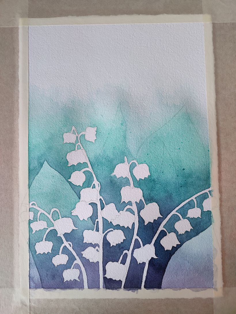 My project for course: Negative Watercolor Painting for Botanical Illustration 3