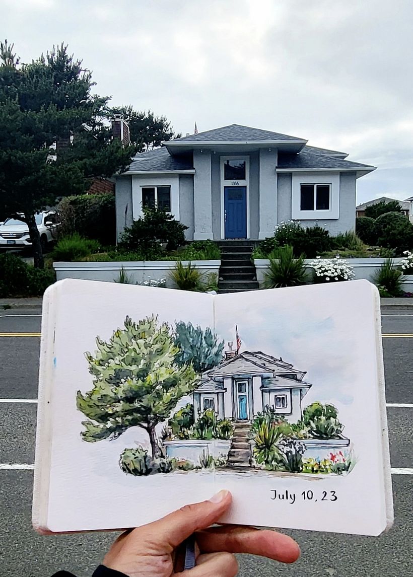 Urban sketching. Places. 4