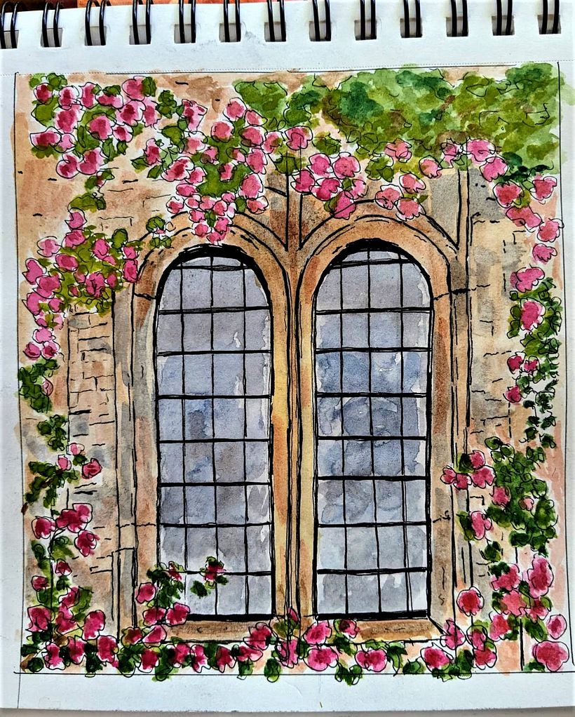 ink, watercolor