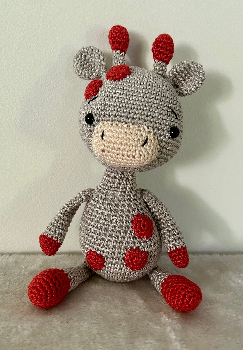 Crocheted Giraffe Doll in Dress - Arts & Crafts
