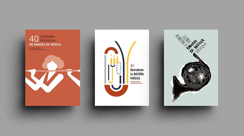 Carteles para Certamen Internacional de Bandas de Música y Retrobem 2