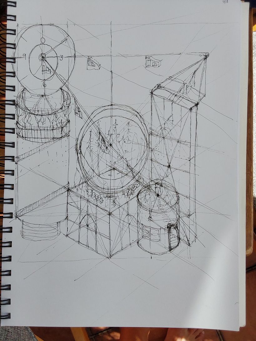 Adding some architectural elements to the wire  frame