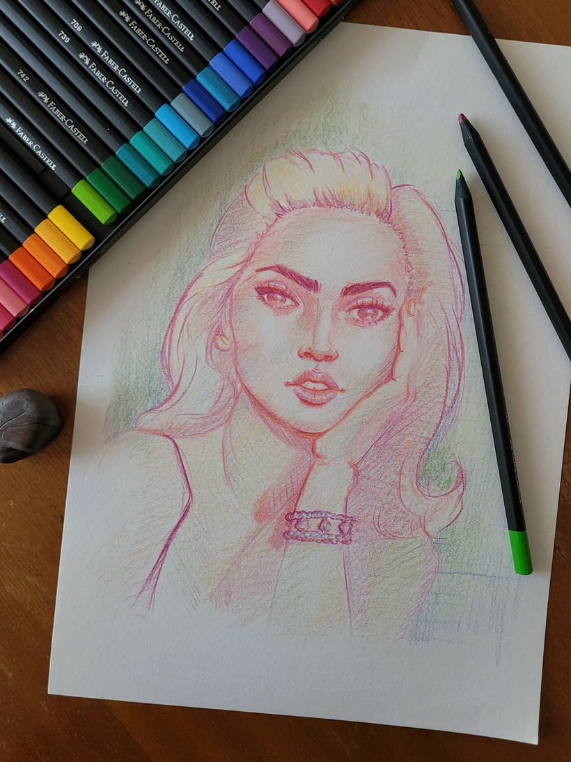 My project for course: Vibrant Portrait Drawing with Colored Pencils 2