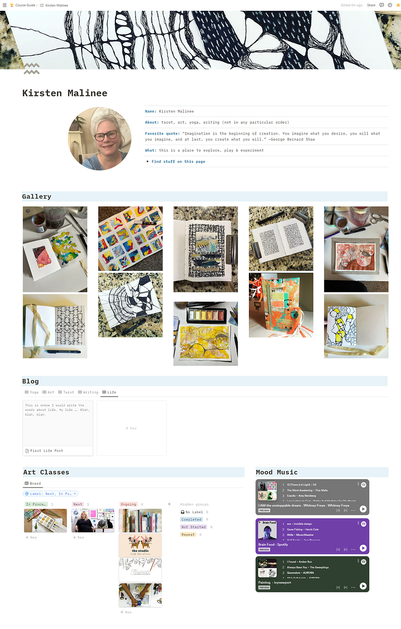 My project for course: Introduction to Notion for Creative Projects 2