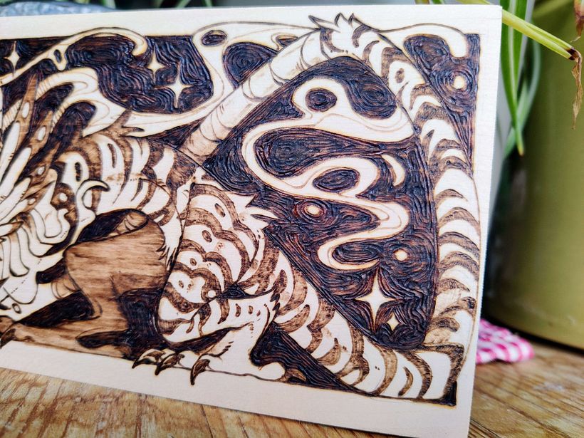 My project for course: Pyrography 101: Woodburning Illustration Techniques 4