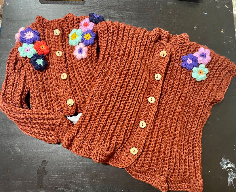 Mi proyecto del curso: Crochet: teje un suéter colorido con