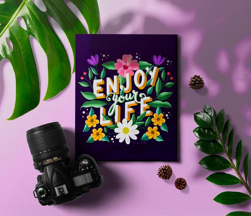 My course project: Digital Lettering: Combine Flowers and Letters with Procreate 4