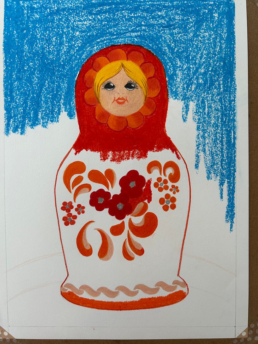 My project for course: Creative Drawing with Oil Pastels - Ilustración tradicional