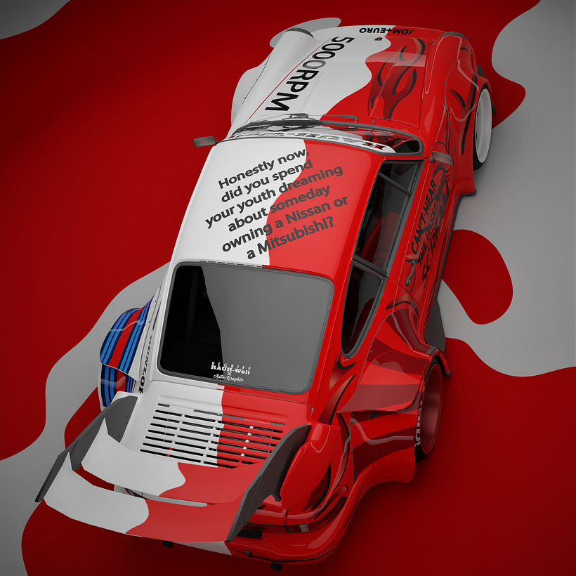 My project for course: Intro to 3D Livery Design: Decals for Digital Cars: JDM+EURO 4