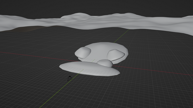 I decided to put a couple of stones, sand and water for a simple ocean background.