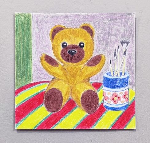 It was the first time I tried painting with oil pastels and I totally enjoyed it!. What do you think of my final project?
