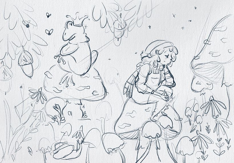 A sketch with background