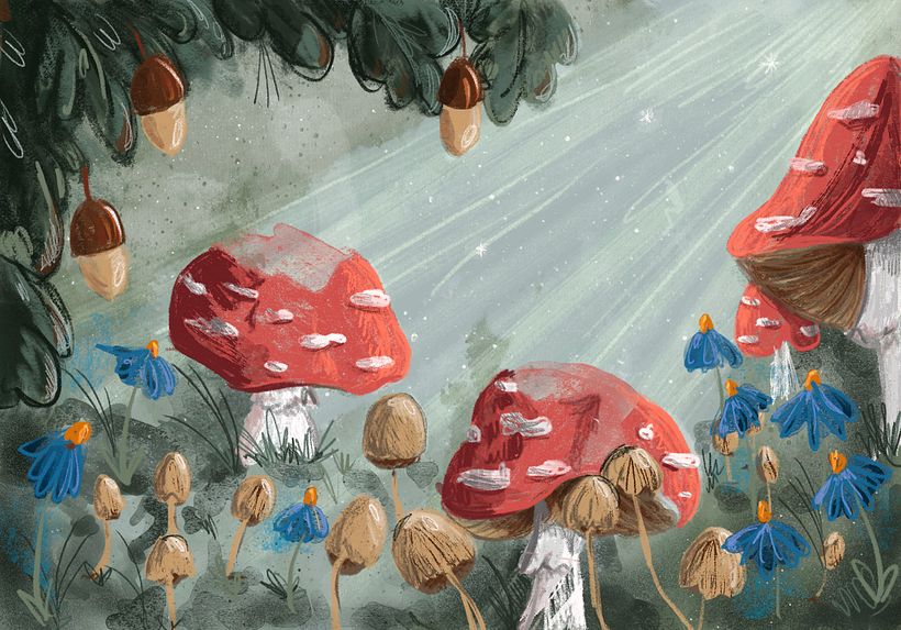 Painting a fairytale background