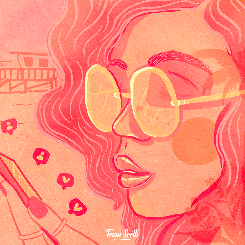 Arte de tapa ilustrada para el single La paso a buscar de L.L.D. 2