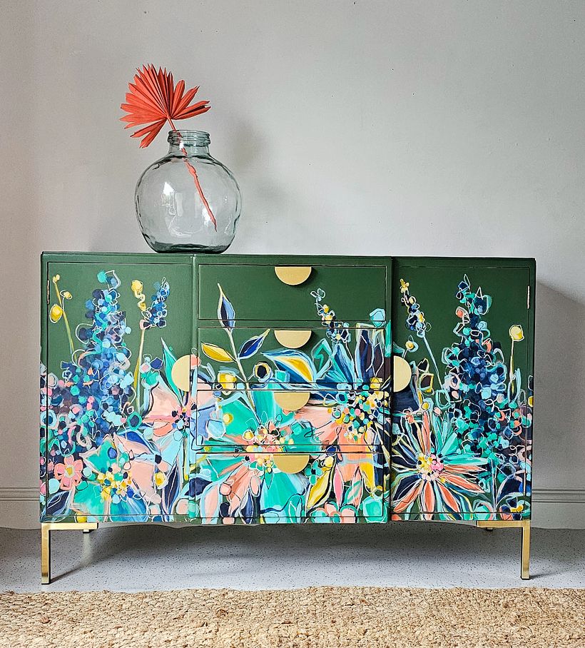 Hand painted Bureau Remodel for a client