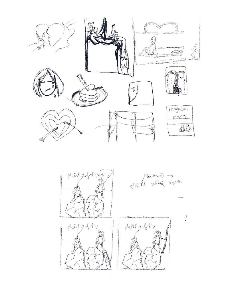 A little bit of brainstorming and sketches :) And three mockups below:
