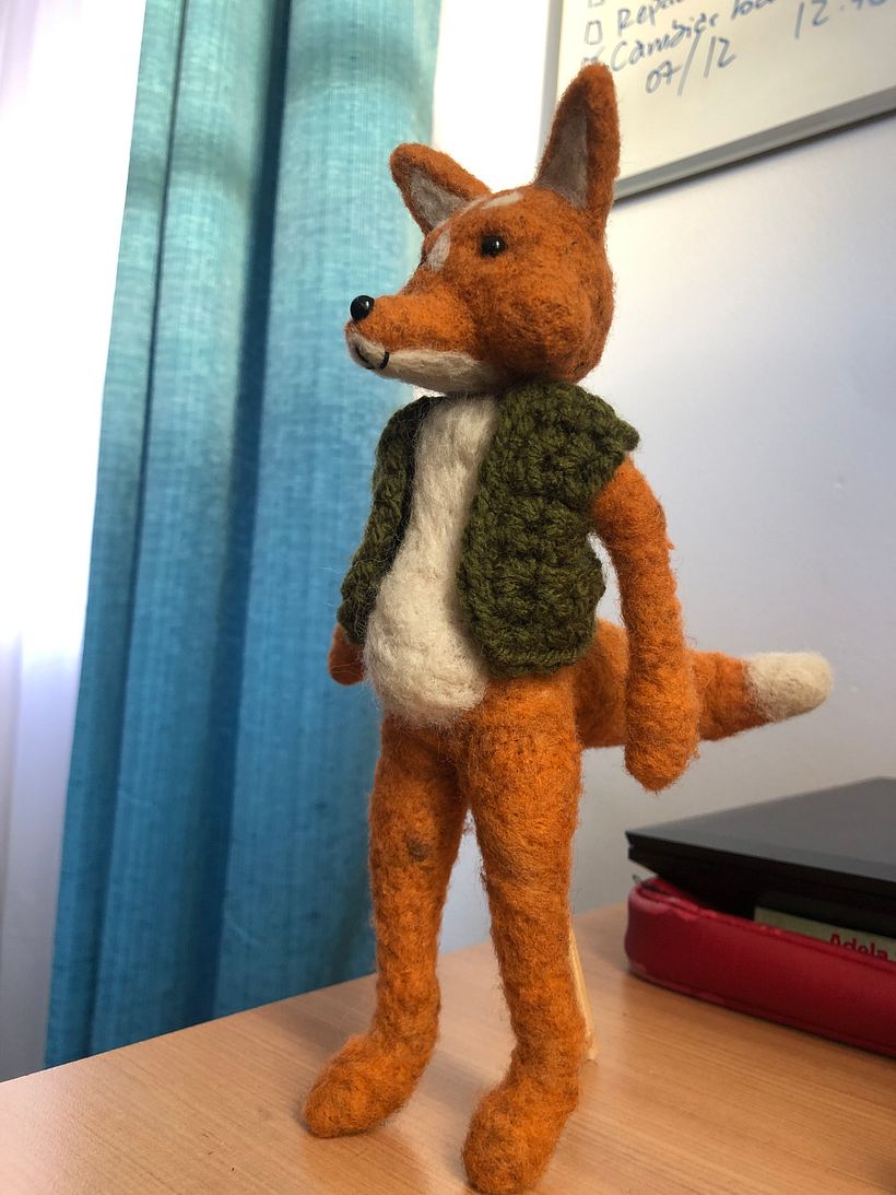 Mi proyecto del curso: Needle felting: "Zorrito" 3