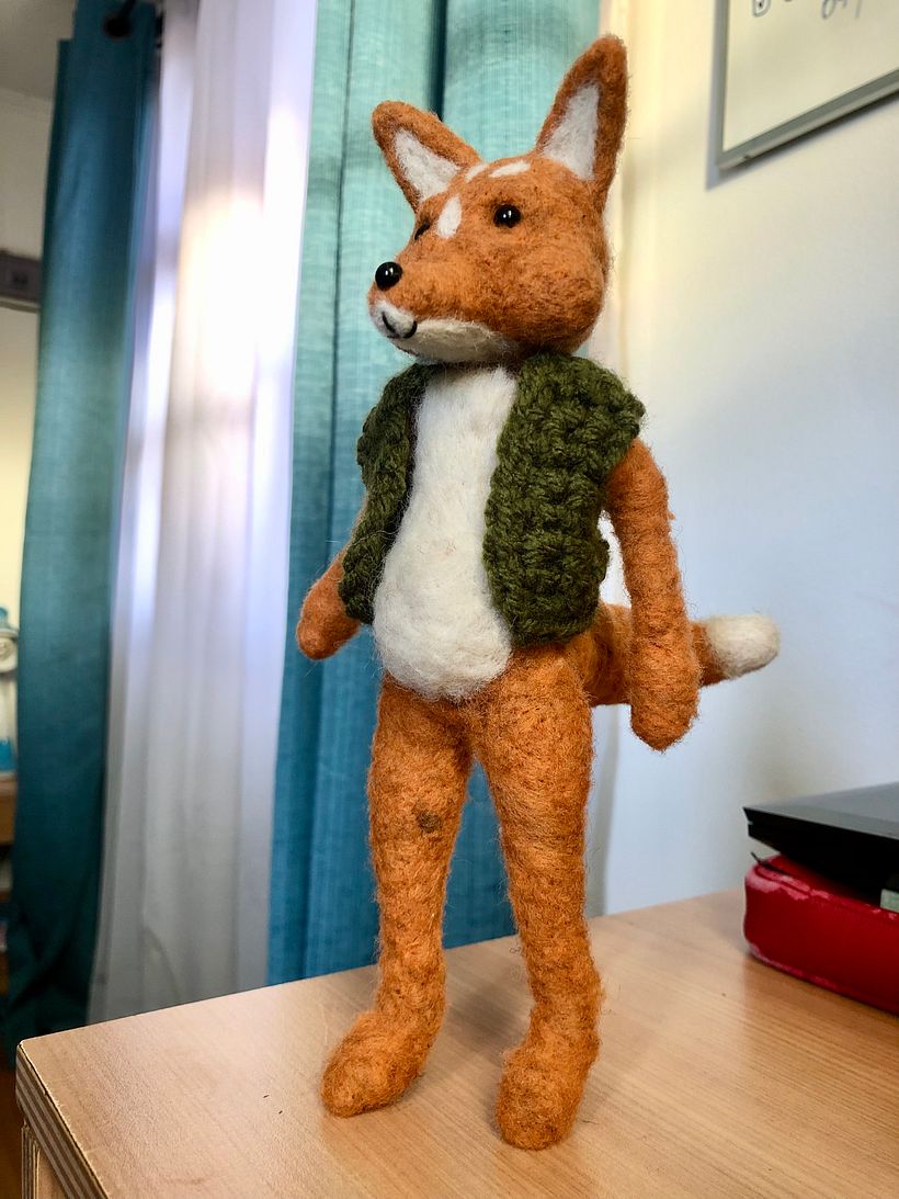 Mi proyecto del curso: Needle felting: "Zorrito" 3