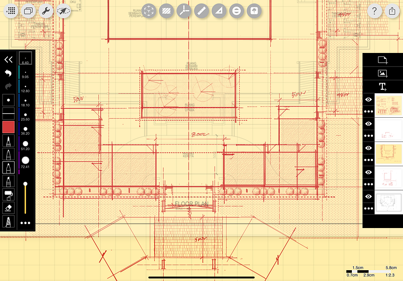 Elevation Sketch study with Morpholio Trace App 3