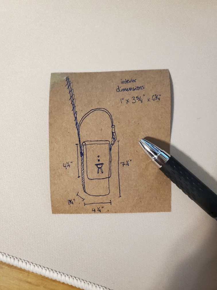The design. Purpose: cell phone carrier to fit a specific phone & its case