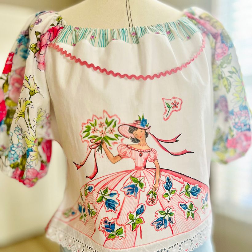 Pretty Lady Upcycled blouse 1