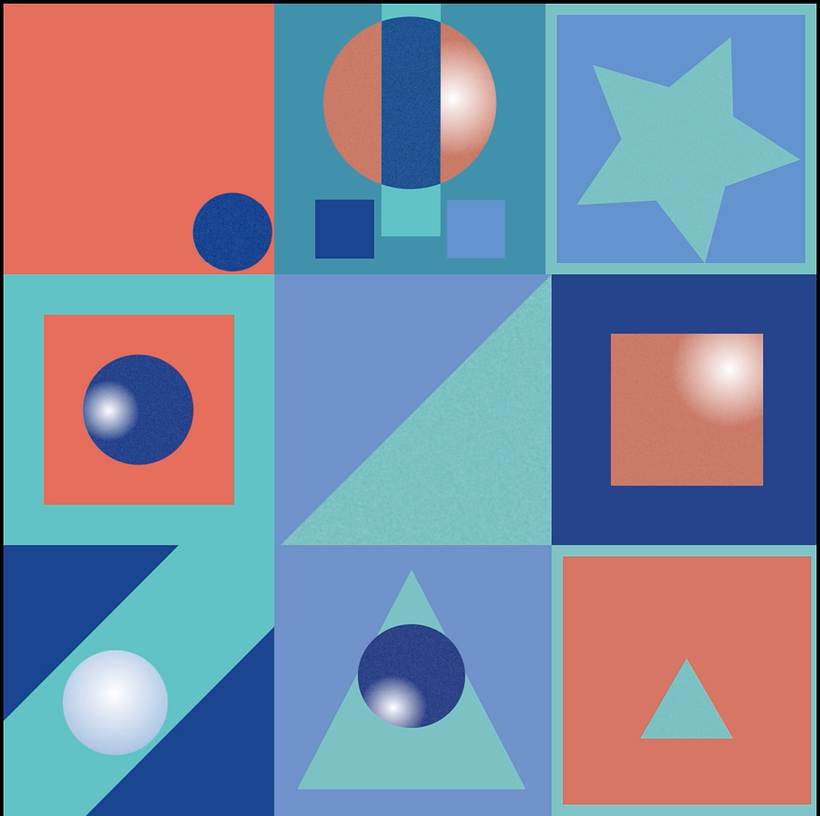 Geometrical choreography. My project for course: Introduction to Motion Design and Animation Curves in After Effects 2