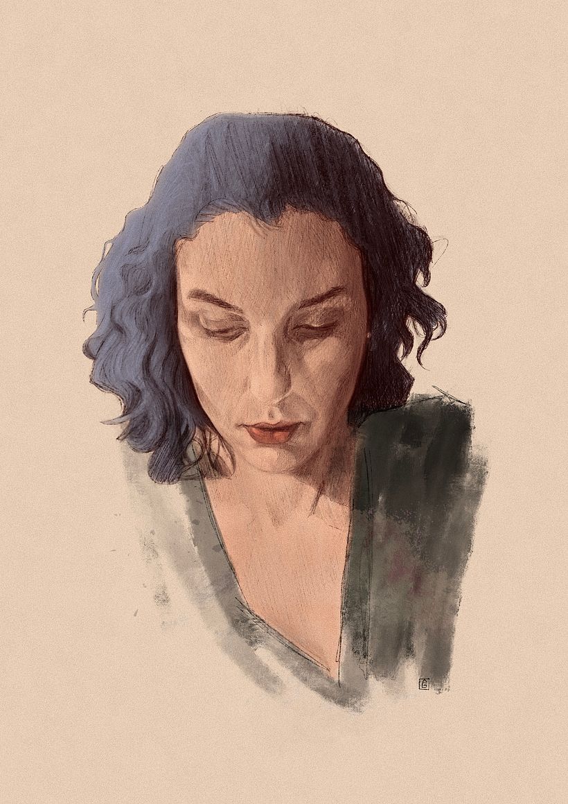 Meu projeto do curso: Retrato Ilustrado com Procreate 4