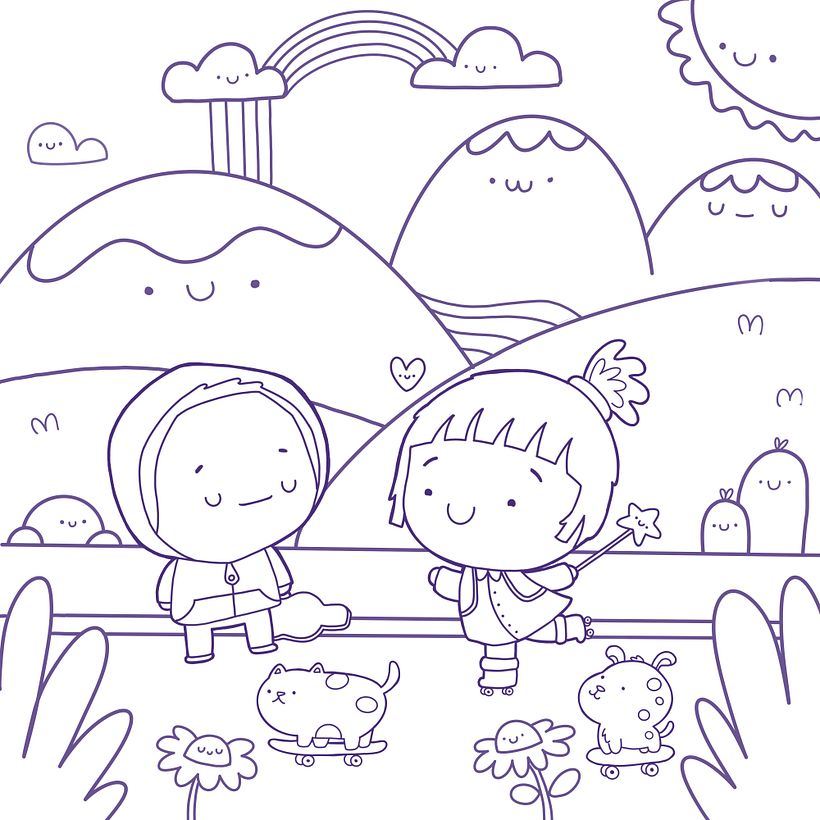 Mi proyecto del curso: Diseño de mundos kawaii: crea ilustraciones alegres 3