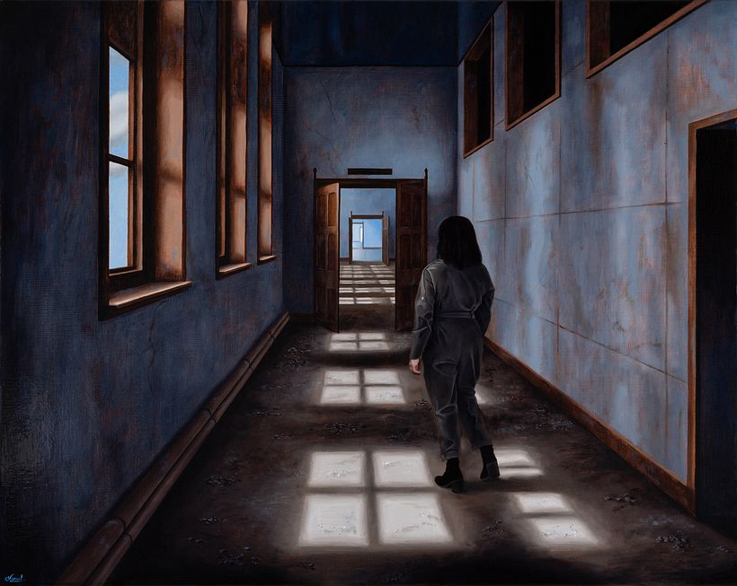 Back of the Room, Treasure. - Oil on canvas 73x92cm