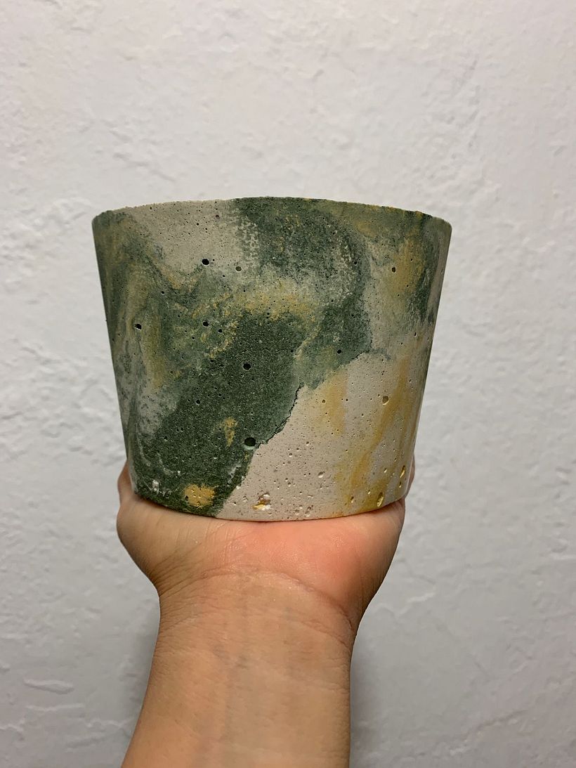 Mi proyecto del curso: Portavasos y macetas aplicando técnicas de color. 3