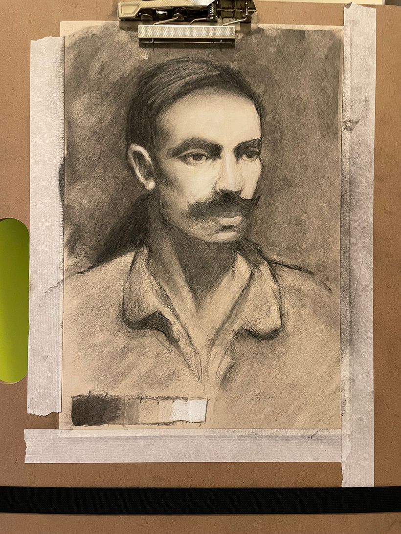 Mi proyecto del curso: Retrato realista al carboncillo 1