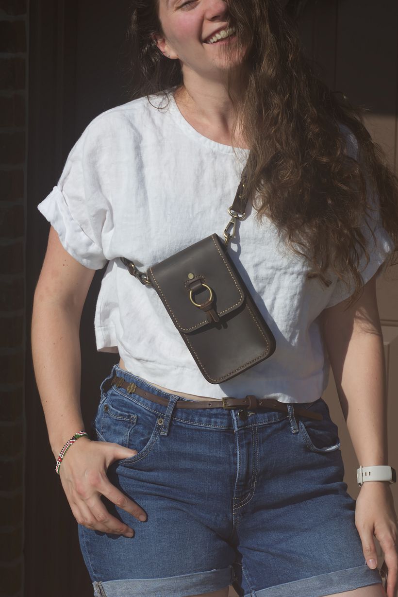 My project for course: Leatherwork: Designing and making a crossbody bag 6
