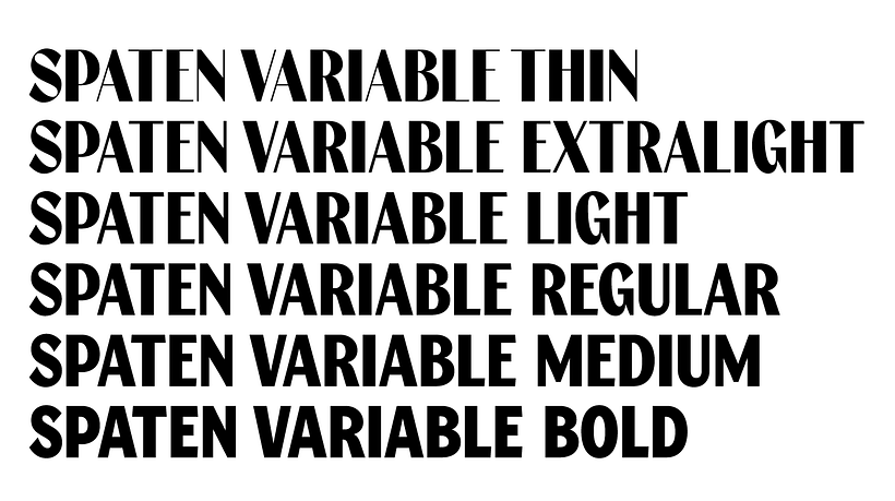Tipografia SPATEN Variable 17