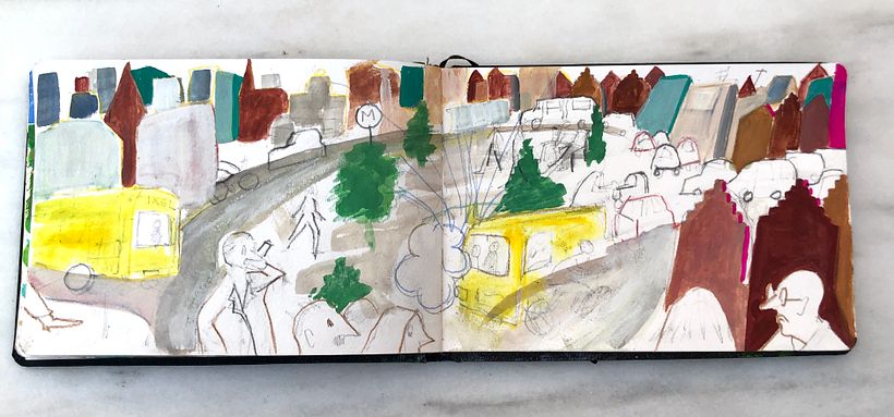 My project for course: Pictorial Sketchbook with Gouache 3