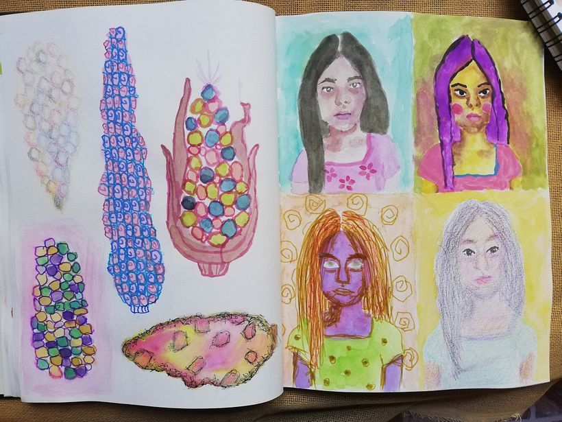 Experimente con diferentes maíces y mujeres 