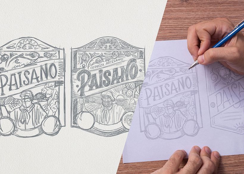 Paisano - Craft Beer 🇦🇷🍻 My final project for the @domestika course "Illustration and Lettering for Packaging Design" 🤩 6
