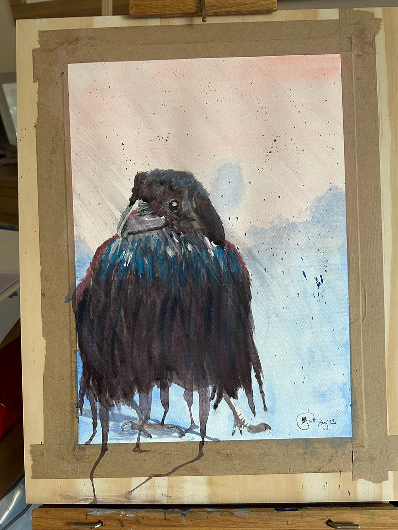 A wet crow! 
