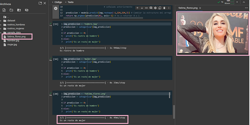 Clasificación : mujer