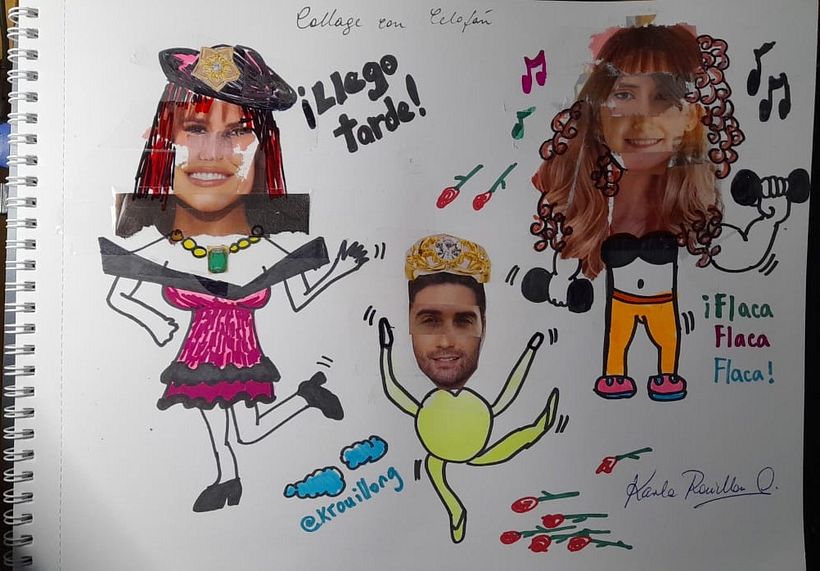 Collage con Celofan Karla Rouillon