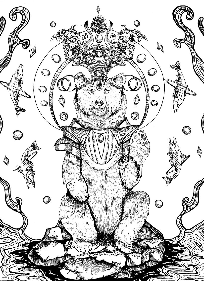 Ilustración a tinta china y plumilla