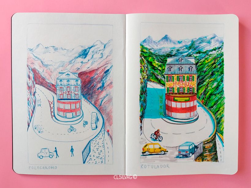 Cuaderno Fabriano Accademia Sketchbook, tamaño A5.